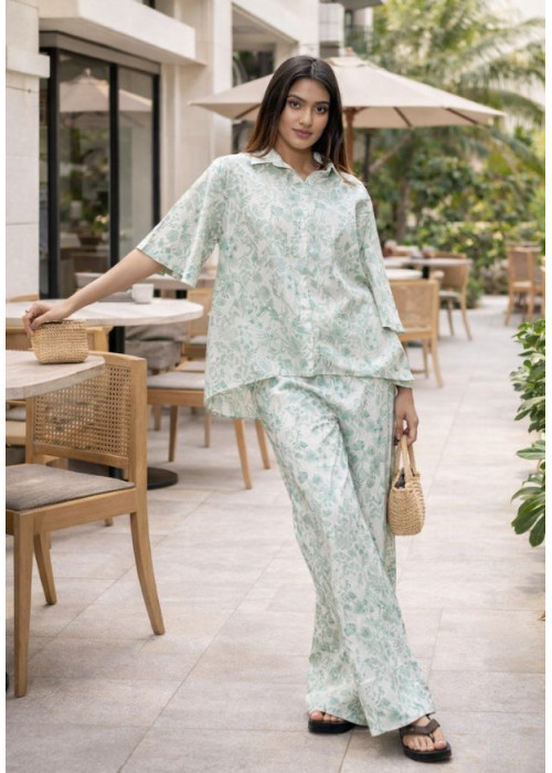 HEILI PRINTED HIGH LOW BLOUSE 